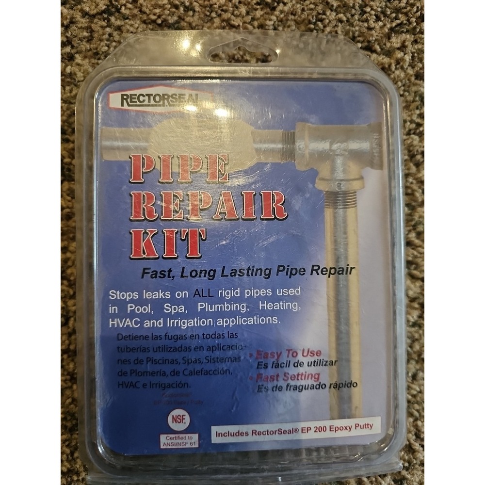 PIPE REPAIR KIT FAST‎ LONG LASTING BY RECTORSEAL, STOPS PIPE LEAKS, 82112, NEW